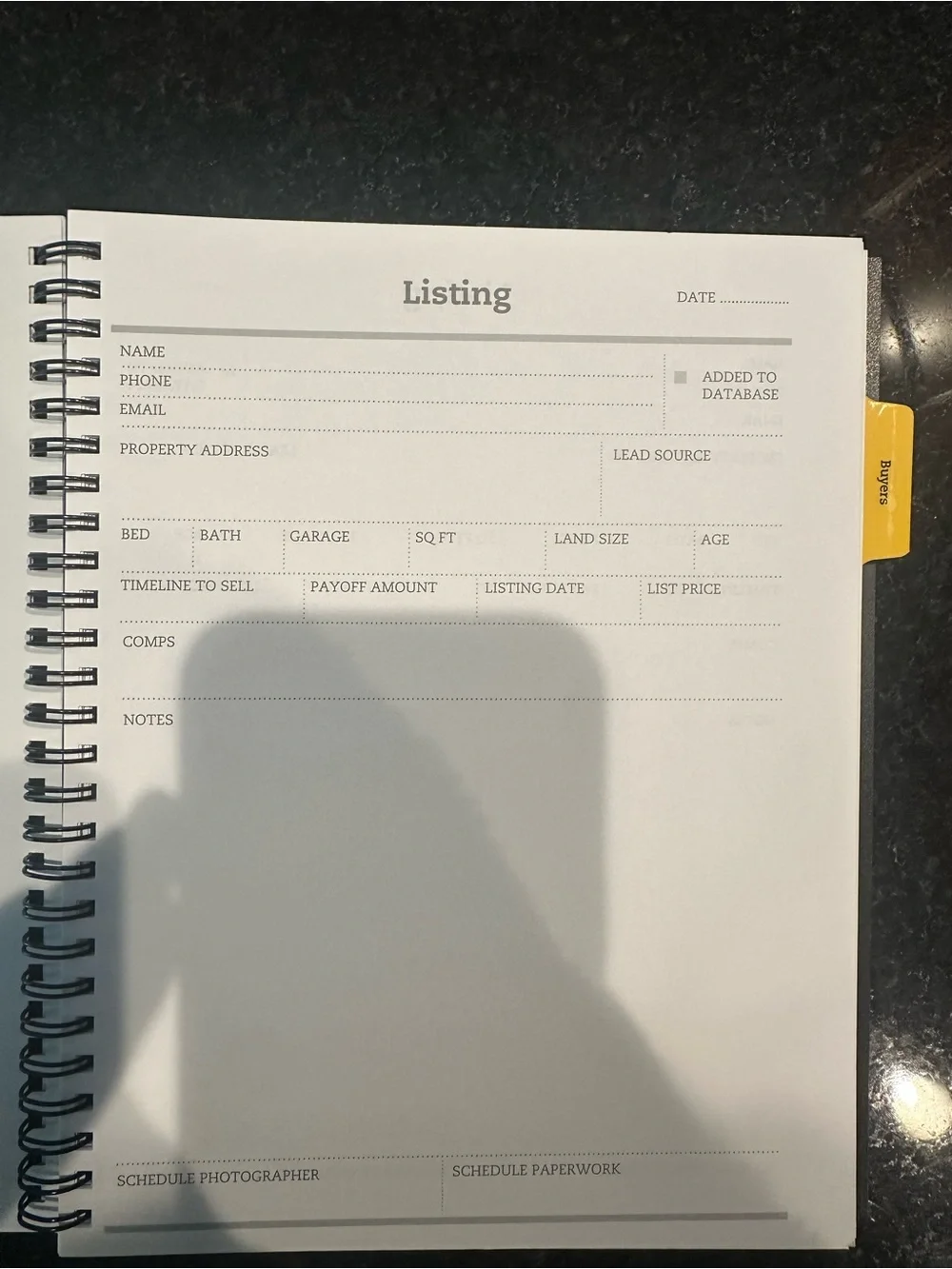 Real Estate Listing Book